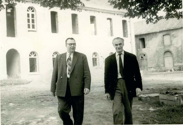 1950, Gilbert Lesage au Château de la Charbonnière