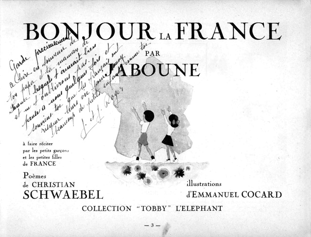 Livret remis par Jules et Jeanne ROGER à un enfant juif sauvé par eux