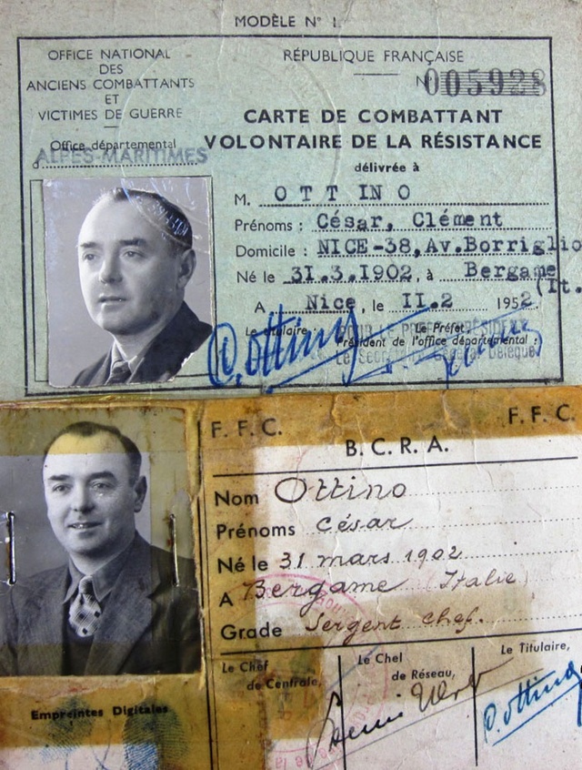 Carte de combattant de César Ottino