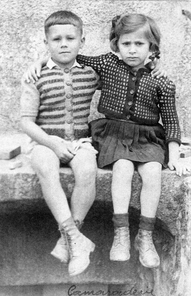 1944 le fils de Gustave Tompa et la Liliane Fischer Farkas petite fille sauvée