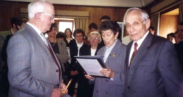2 mai 2004 de g à d Raymond Deffayet Jane Brousse et Herbert Herz