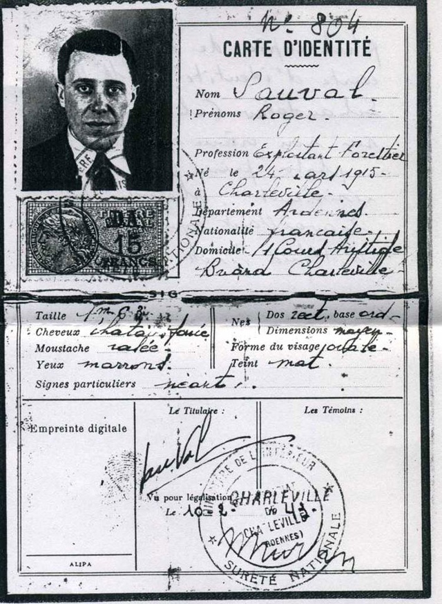 Fausse carte d'identtié de Roger Schandow