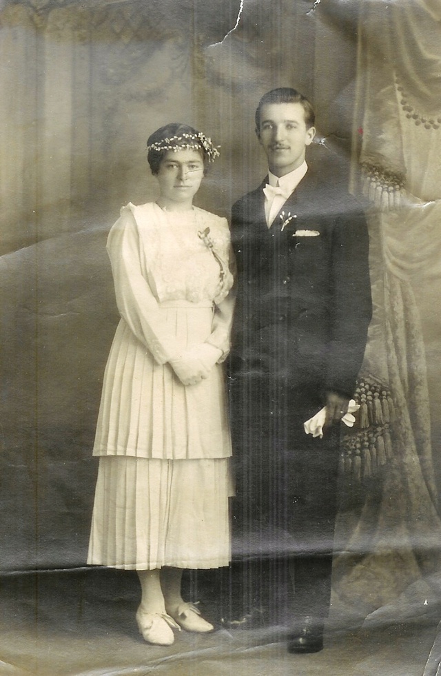 Louis & Marie GREFFE le jour de leur mariage