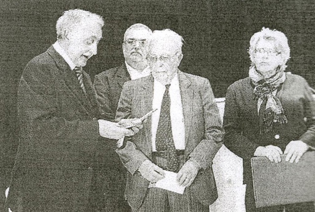 Simone Audrain et georges Grinblatas les personnes sauvées à la cérémonie en honneur des Quenu