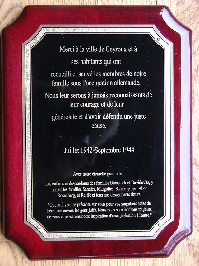 Plaque souvenir