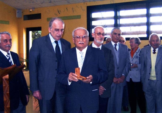 de gauche à droite Robert MIzrahi, le consul géneral Arié Avidor, Pierre Antoine LAPEYRERE et son frère Claude